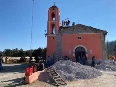 Rehabilitacin de la iglesia de la comunidad de Tepeteno.